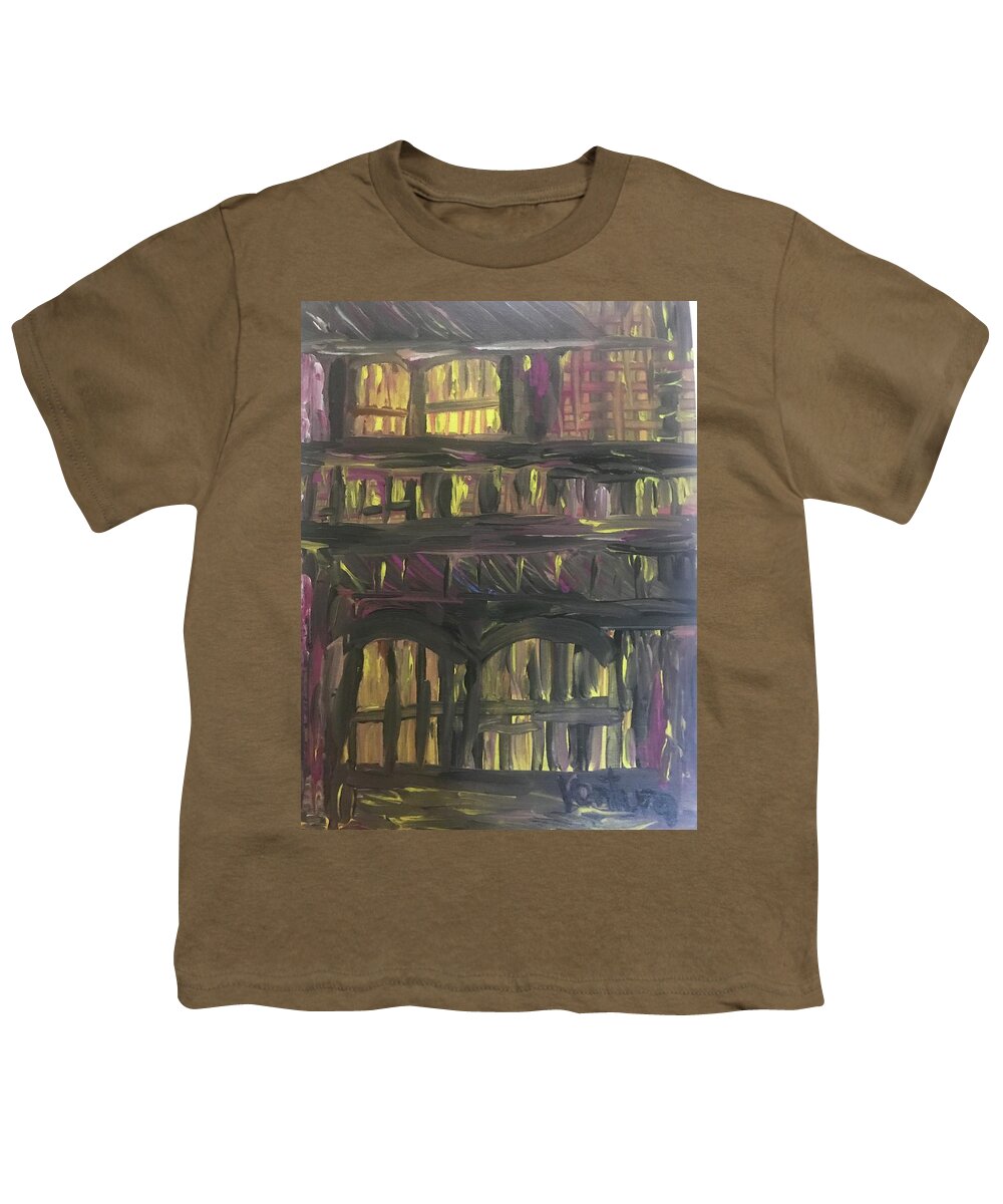 Jailhouse. Hilo Jail Youth T-Shirt featuring the painting The Old Hilo County Jail by Clare Ventura