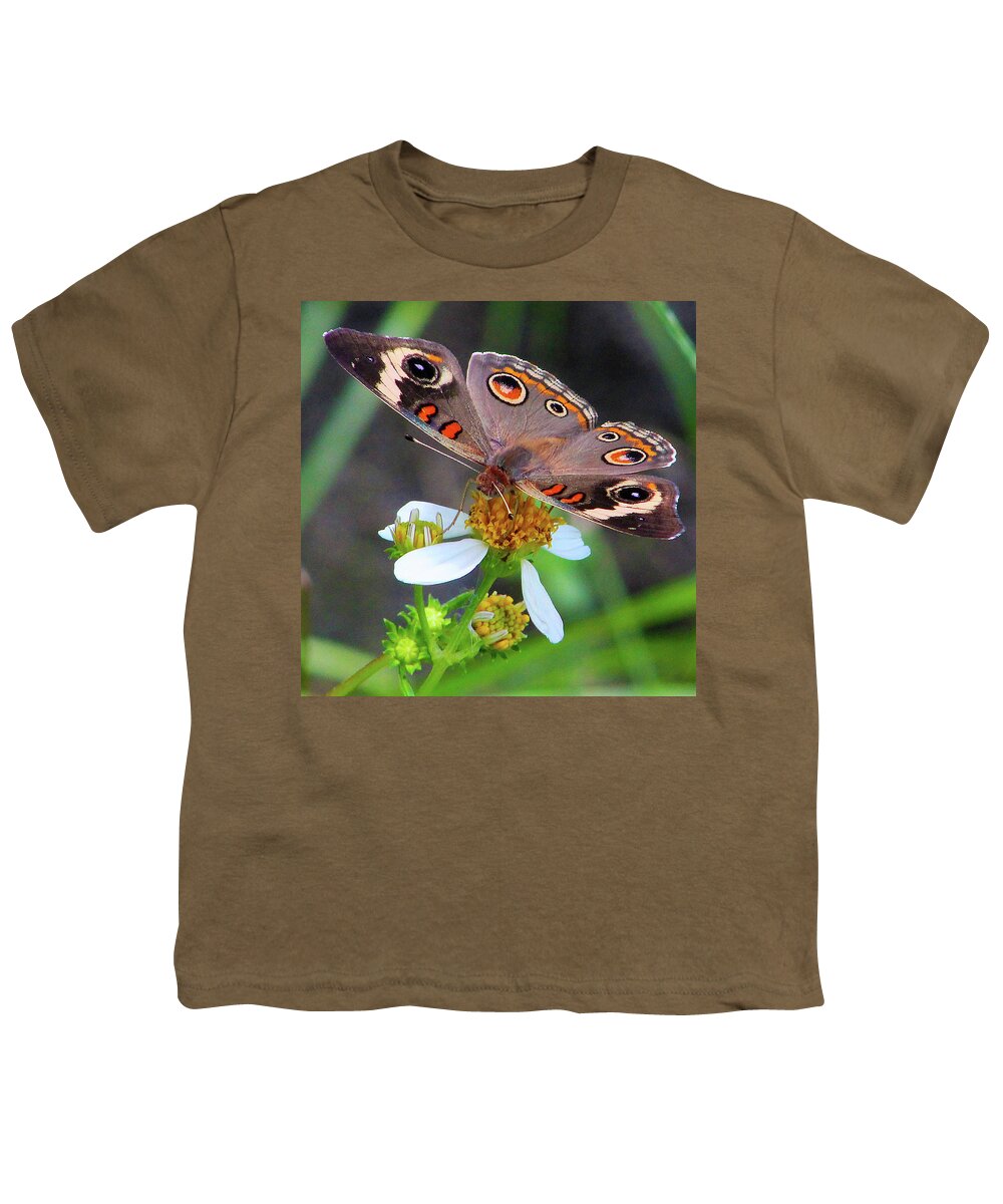 Butterfly Youth T-Shirt featuring the photograph Uncommon Buckeye by Michael Allard