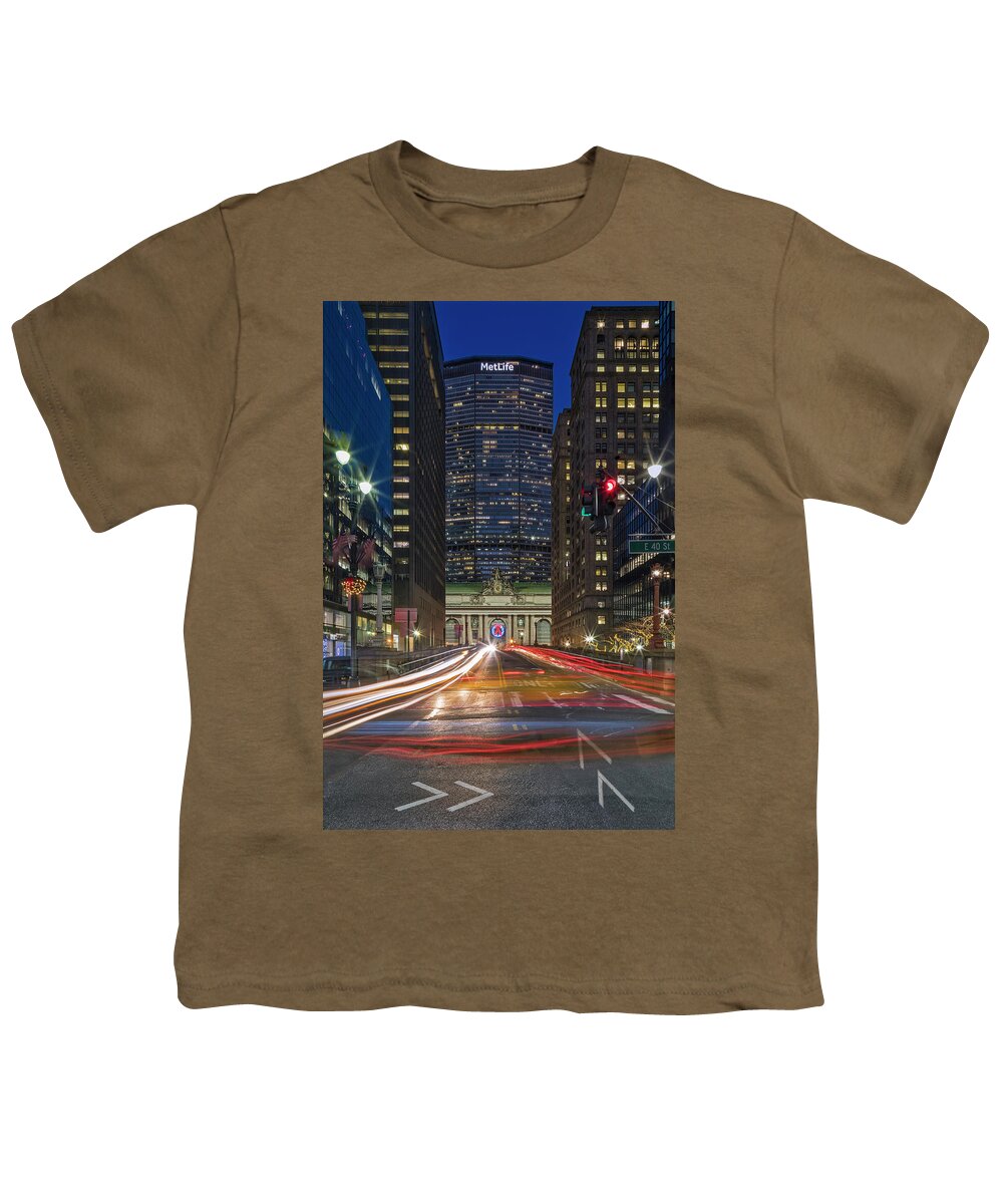 Grand Central Terminal Youth T-Shirt featuring the photograph Urban NYC GCT Rush Hour by Susan Candelario