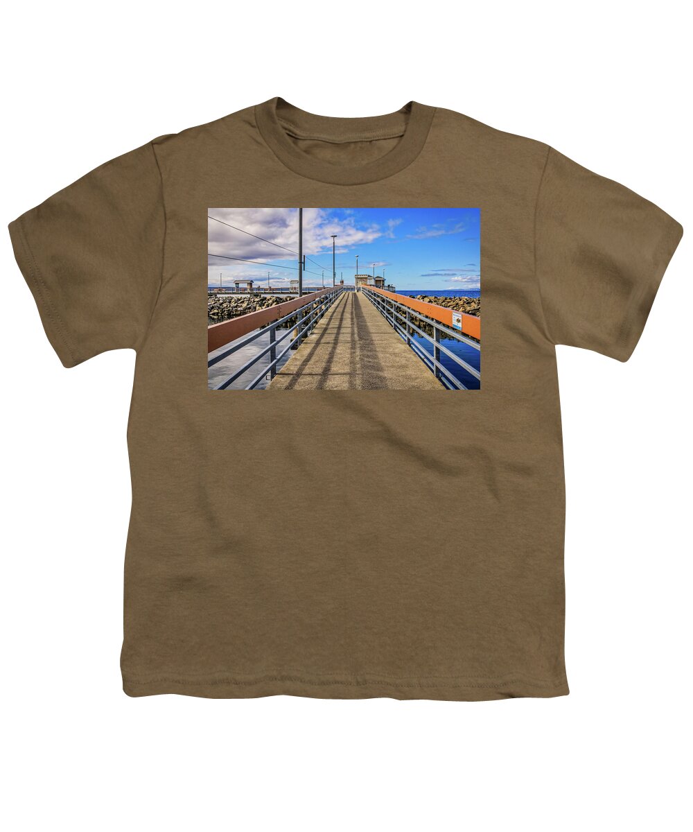 Dock Youth T-Shirt featuring the photograph Walking on the dock by Anamar Pictures