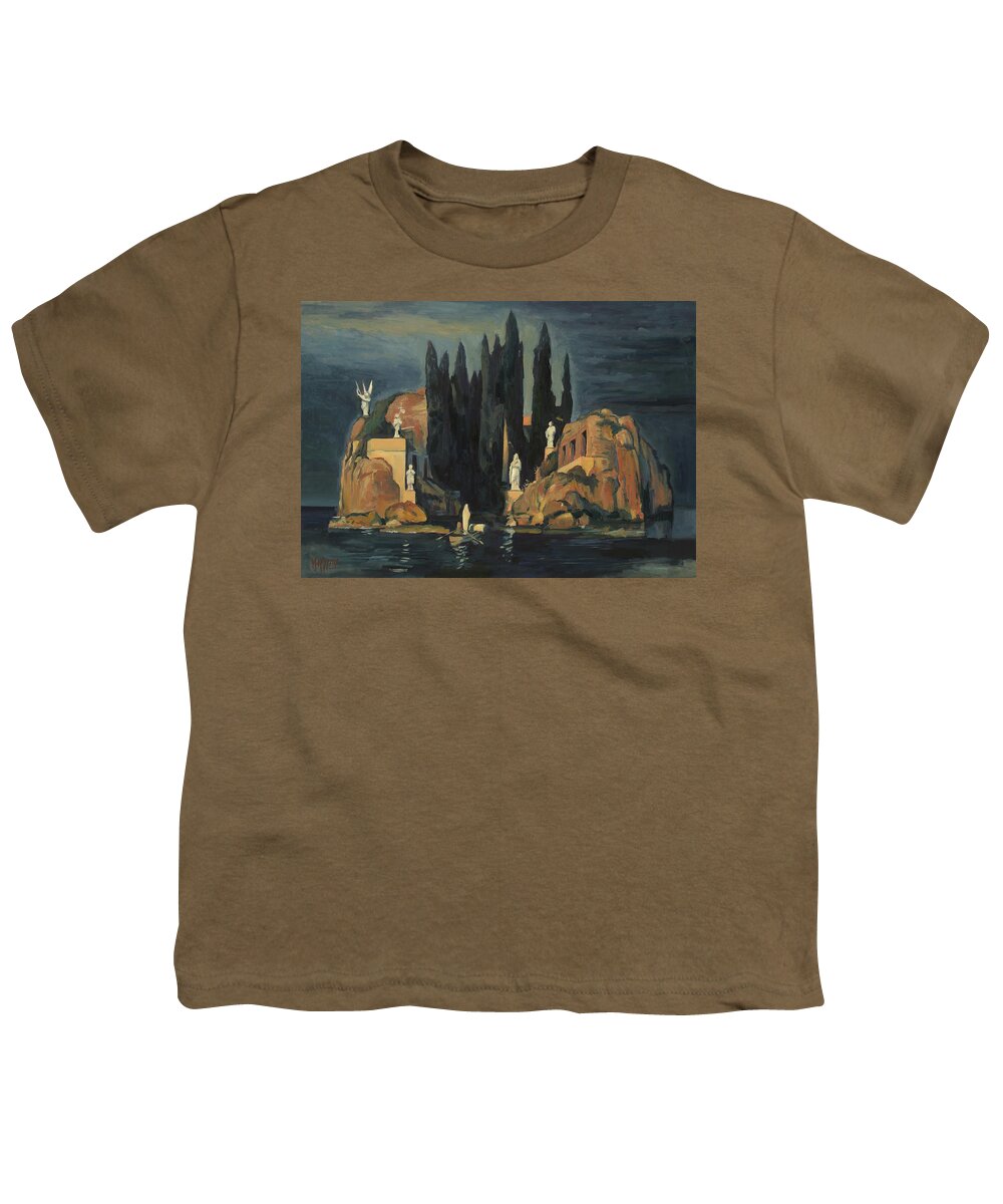 Arnold Boecklin Youth T-Shirt featuring the painting We are waiting for you by Nop Briex