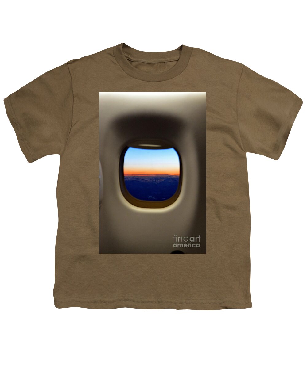 Aviation Youth T-Shirt featuring the photograph Window Seat by Thomas Schroeder