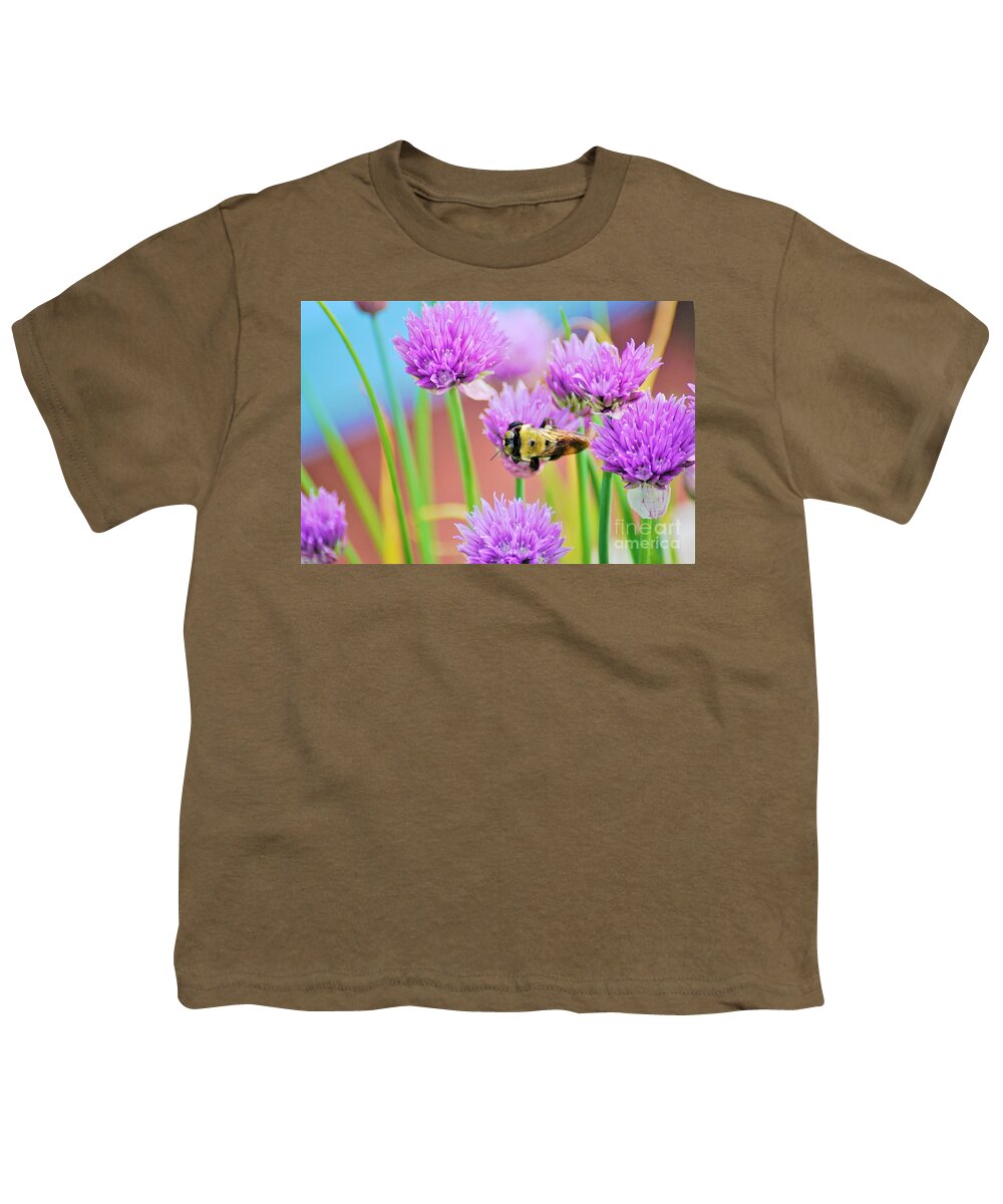 Chives Youth T-Shirt featuring the photograph Working all the Angles by Merle Grenz