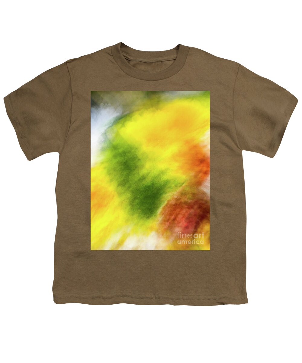 Abstract Youth T-Shirt featuring the photograph Yellow and green abstract by Phillip Rubino