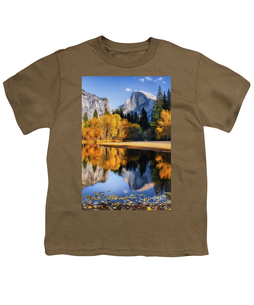 Yosemite Youth T-Shirt featuring the photograph Autumn Reflections #1 by Anthony Michael Bonafede
