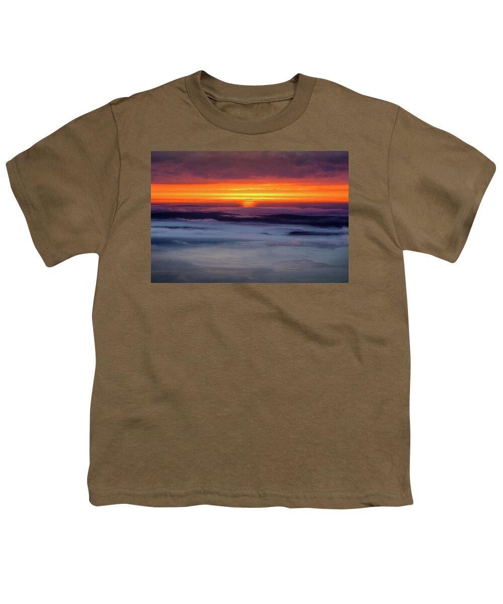 Acadia National Park Youth T-Shirt featuring the photograph Cadillac Mountain 0754 by Greg Hartford