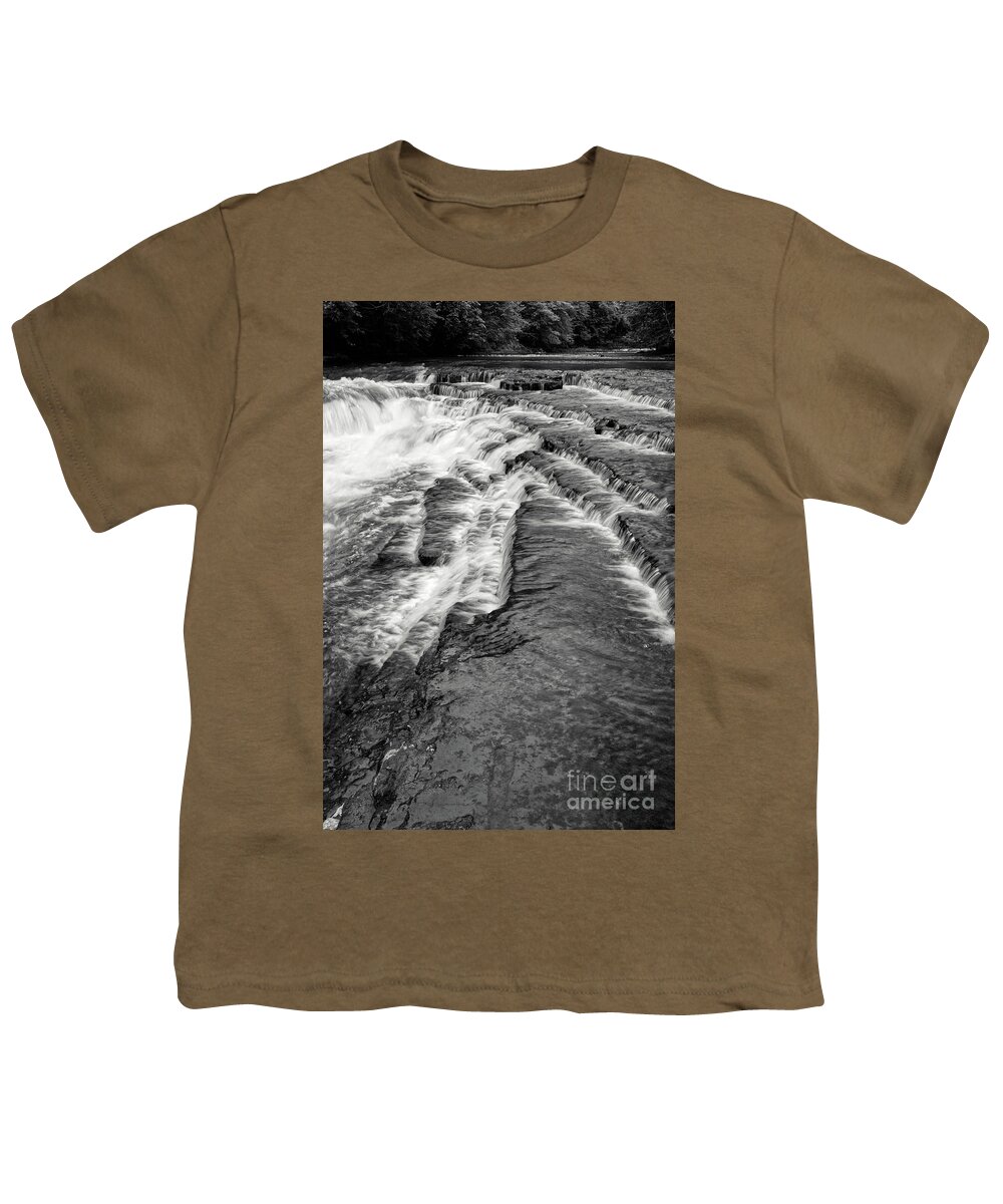 Burgess Falls State Park Youth T-Shirt featuring the photograph Cascades At Burgess Falls #1 by Phil Perkins
