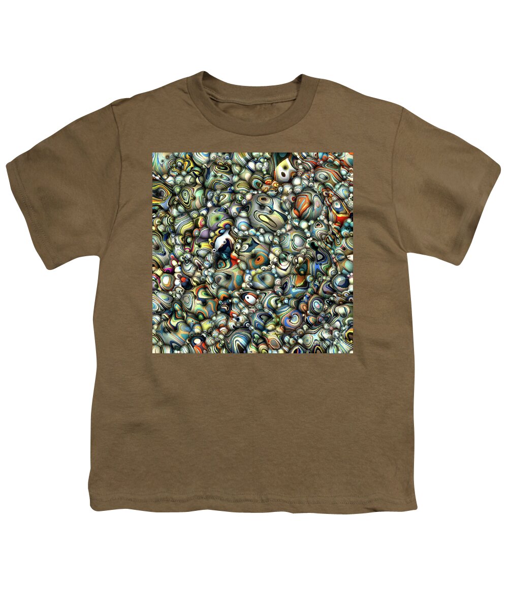 Abstract Youth T-Shirt featuring the digital art Colorful 3D Abstract #1 by Phil Perkins