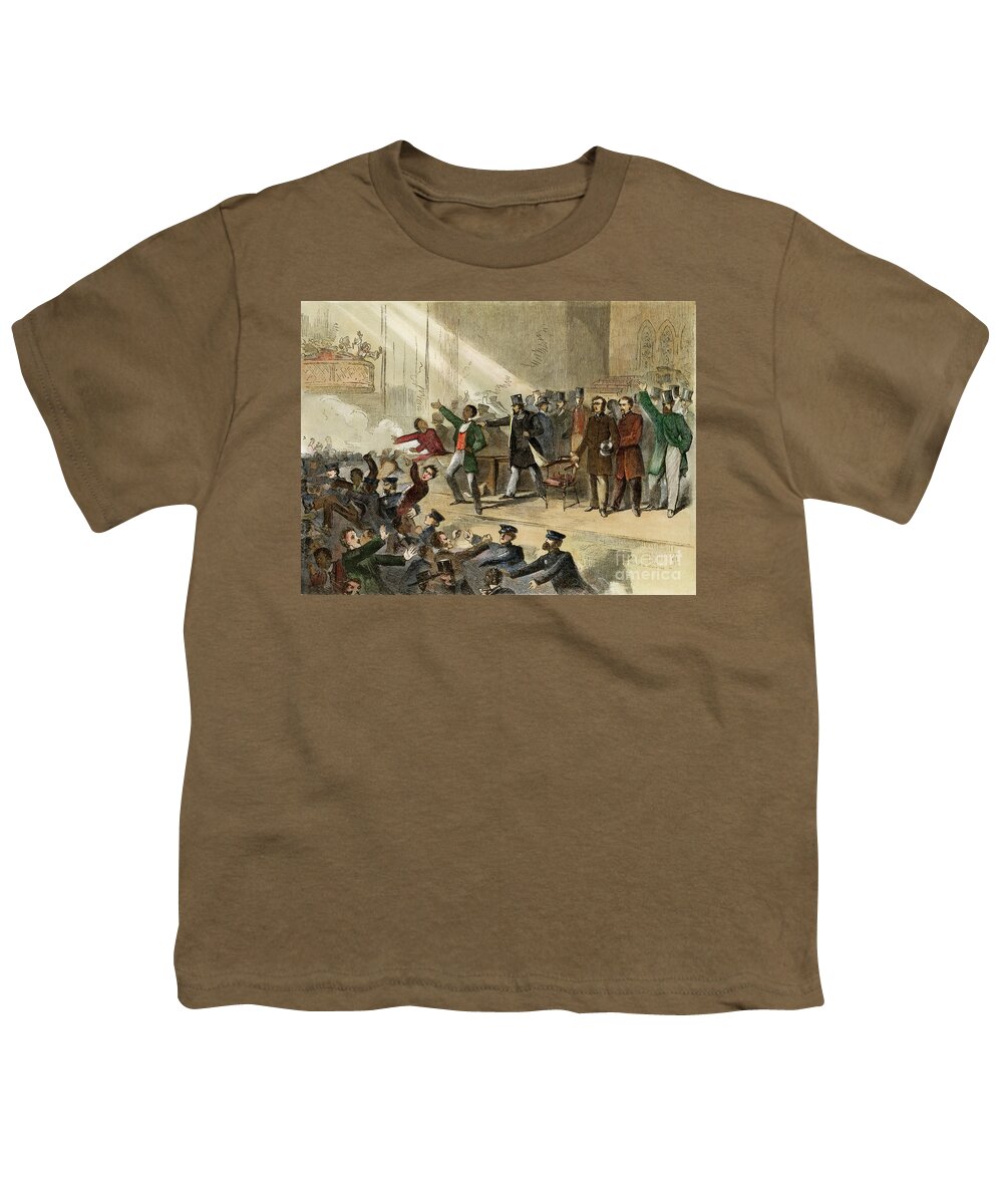 1860 Youth T-Shirt featuring the drawing Frederick Douglass, 1860 #1 by Granger