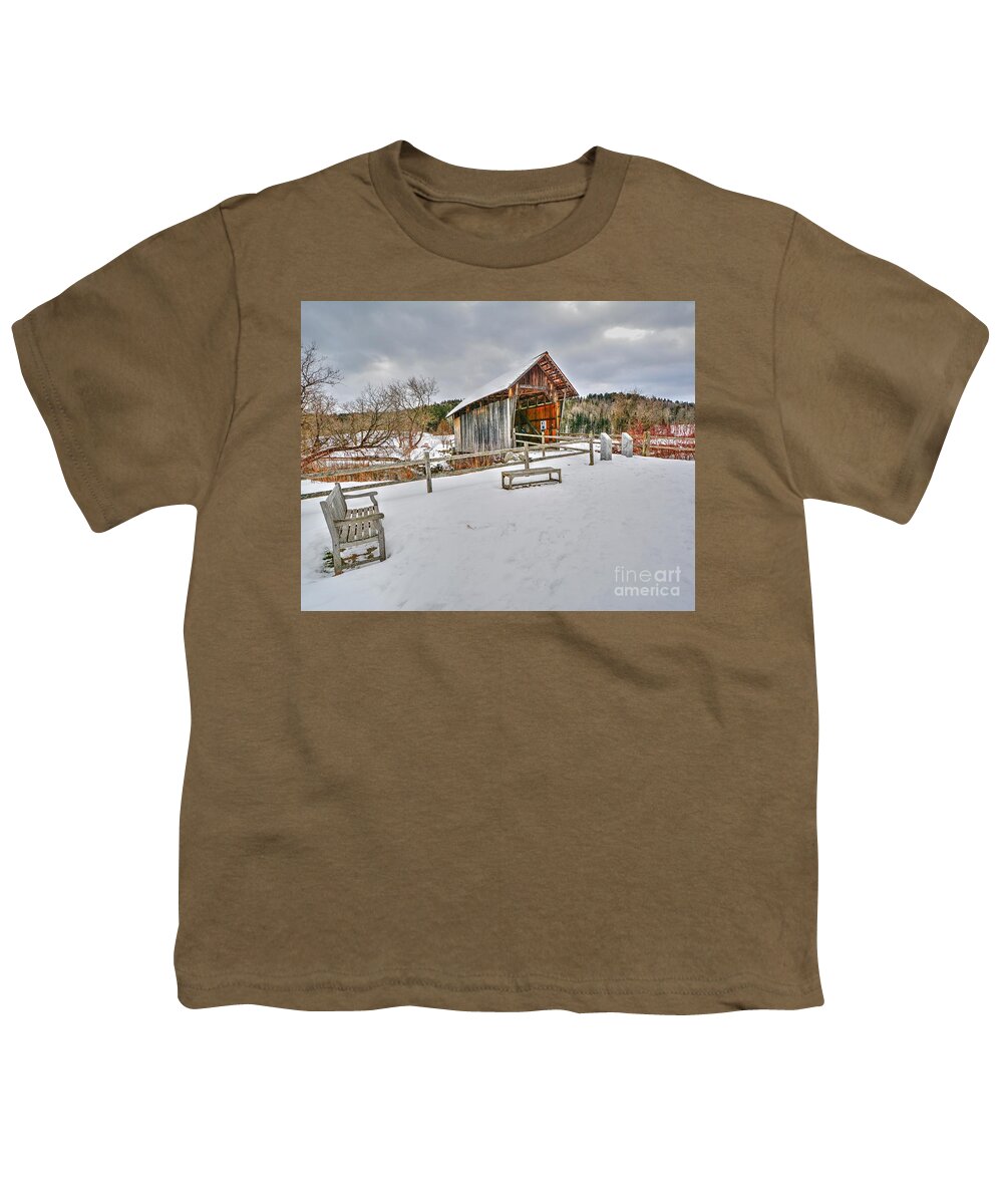 Martin Covered Bridge Youth T-Shirt featuring the photograph Martin Covered Bridge by Steve Brown