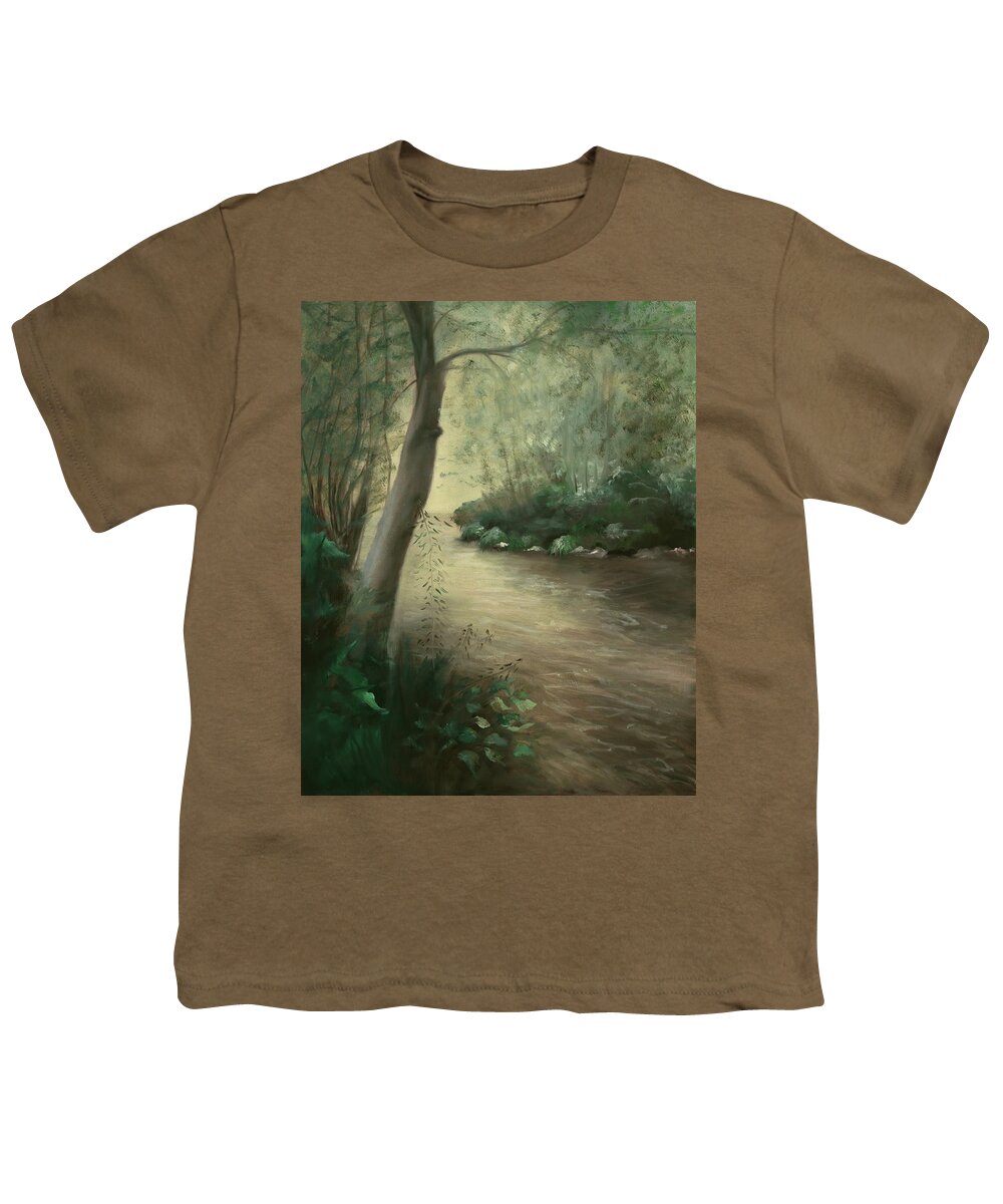 Oak Creek Canyon Youth T-Shirt featuring the painting Path to Tranquility by Juliette Becker