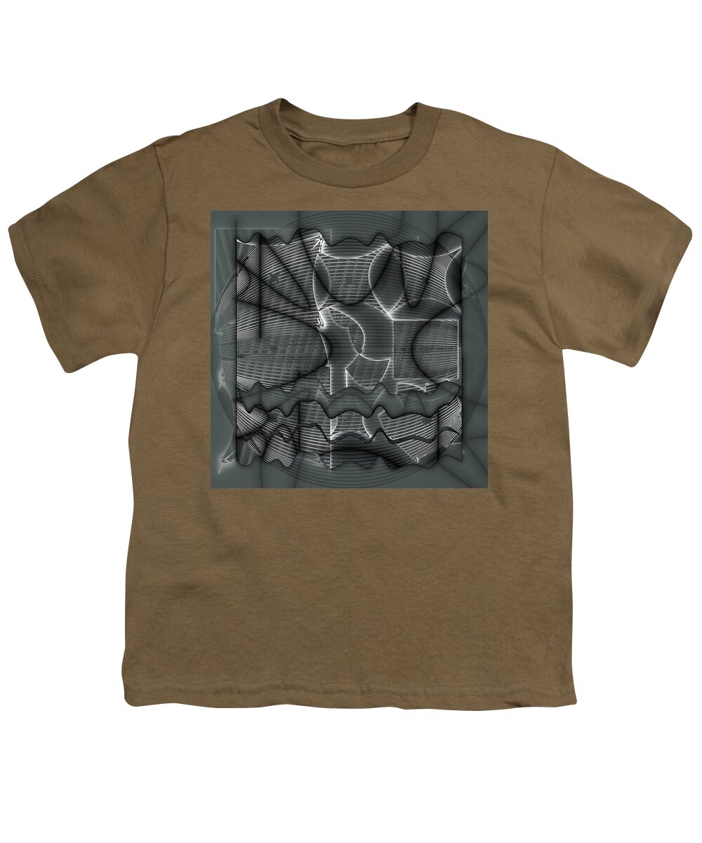 Abstract Youth T-Shirt featuring the digital art Pattern 34 by Marko Sabotin