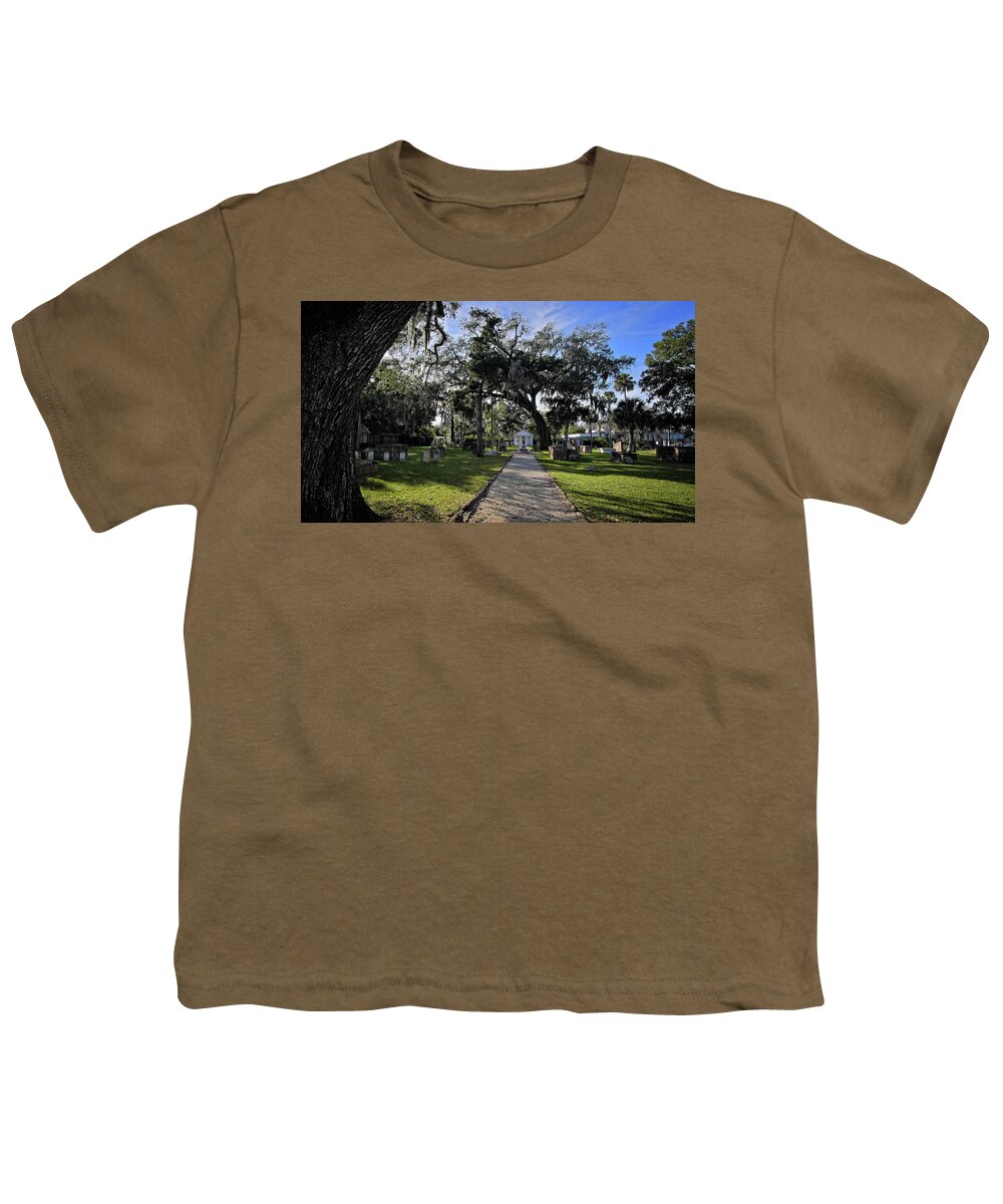 Cemetery Youth T-Shirt featuring the photograph St. Augustine Cemetery #1 by George Taylor