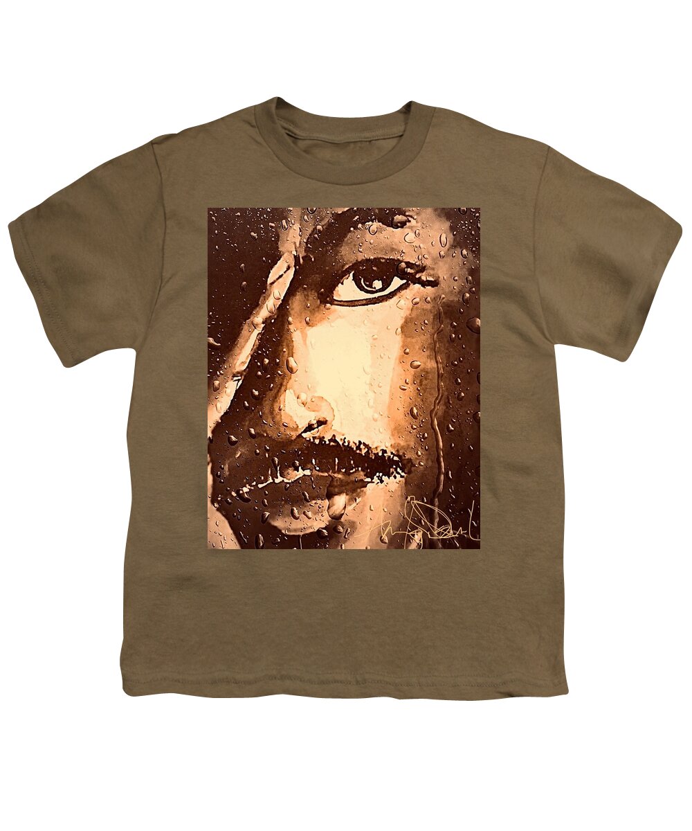  Youth T-Shirt featuring the painting Tears #1 by Angie ONeal