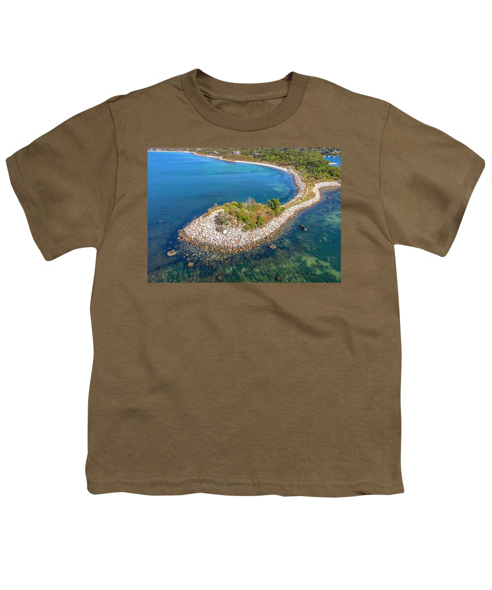 The Knob Youth T-Shirt featuring the photograph The Knob #1 by Veterans Aerial Media LLC
