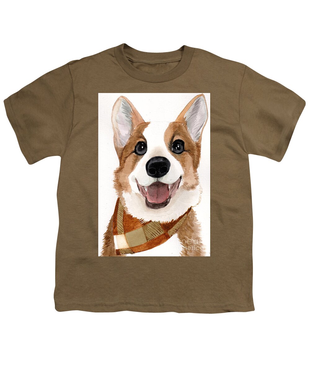 Shirts Youth T-Shirt featuring the painting I am your Puppy #11 by Munkhzul Bundgaa