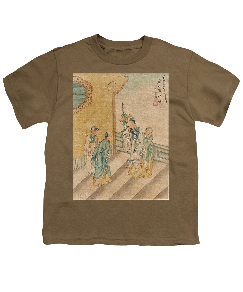 Anonymous Youth T-Shirt featuring the painting ANONYMOUS etchings  #2 by MotionAge Designs
