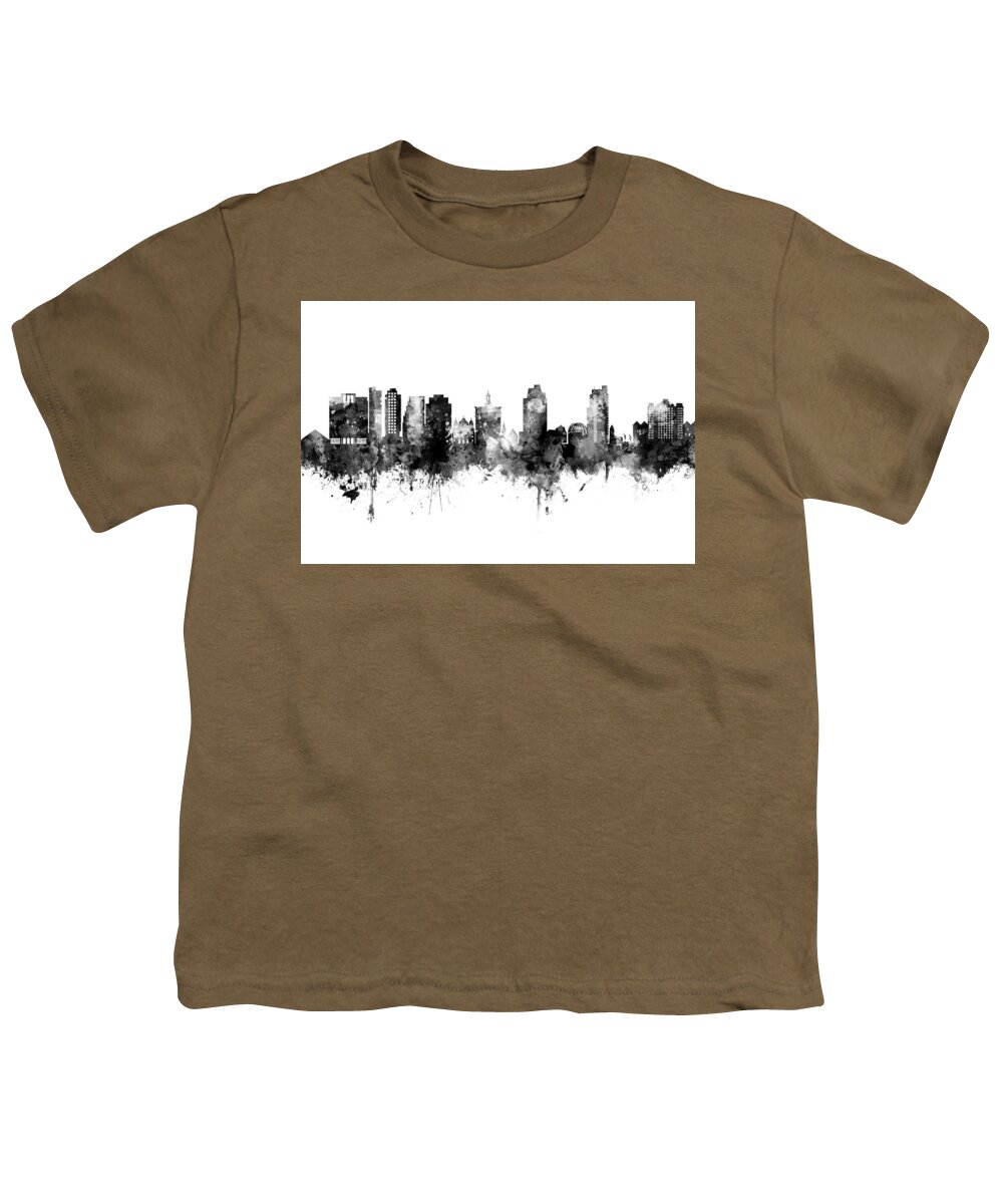 San Jose Youth T-Shirt featuring the digital art San Jose California Skyline #2 by Michael Tompsett