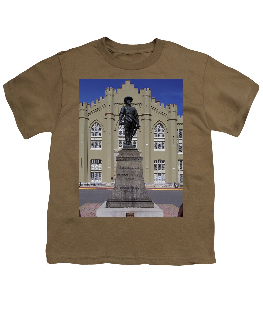 Barracks Youth T-Shirt featuring the photograph VMI Barracks - Jackson Arch #3 by Deb Beausoleil