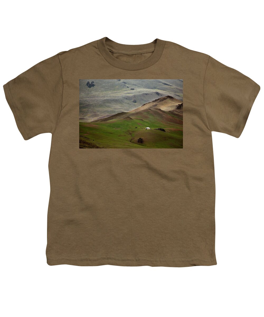 Herders Lifestyle Youth T-Shirt featuring the photograph Life of Countryside #9 by Bat-Erdene Baasansuren