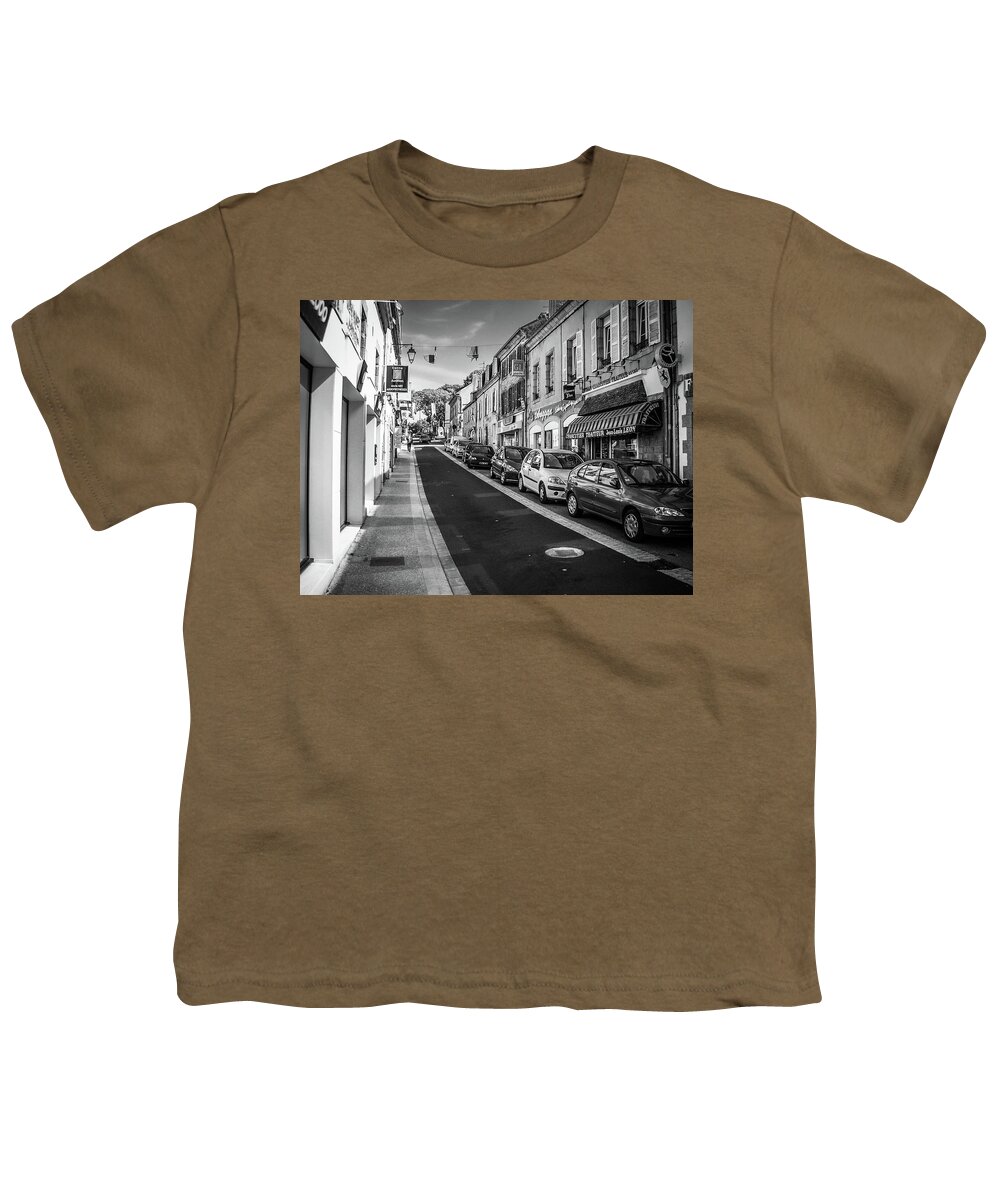France Youth T-Shirt featuring the photograph A view from town by Jim Feldman
