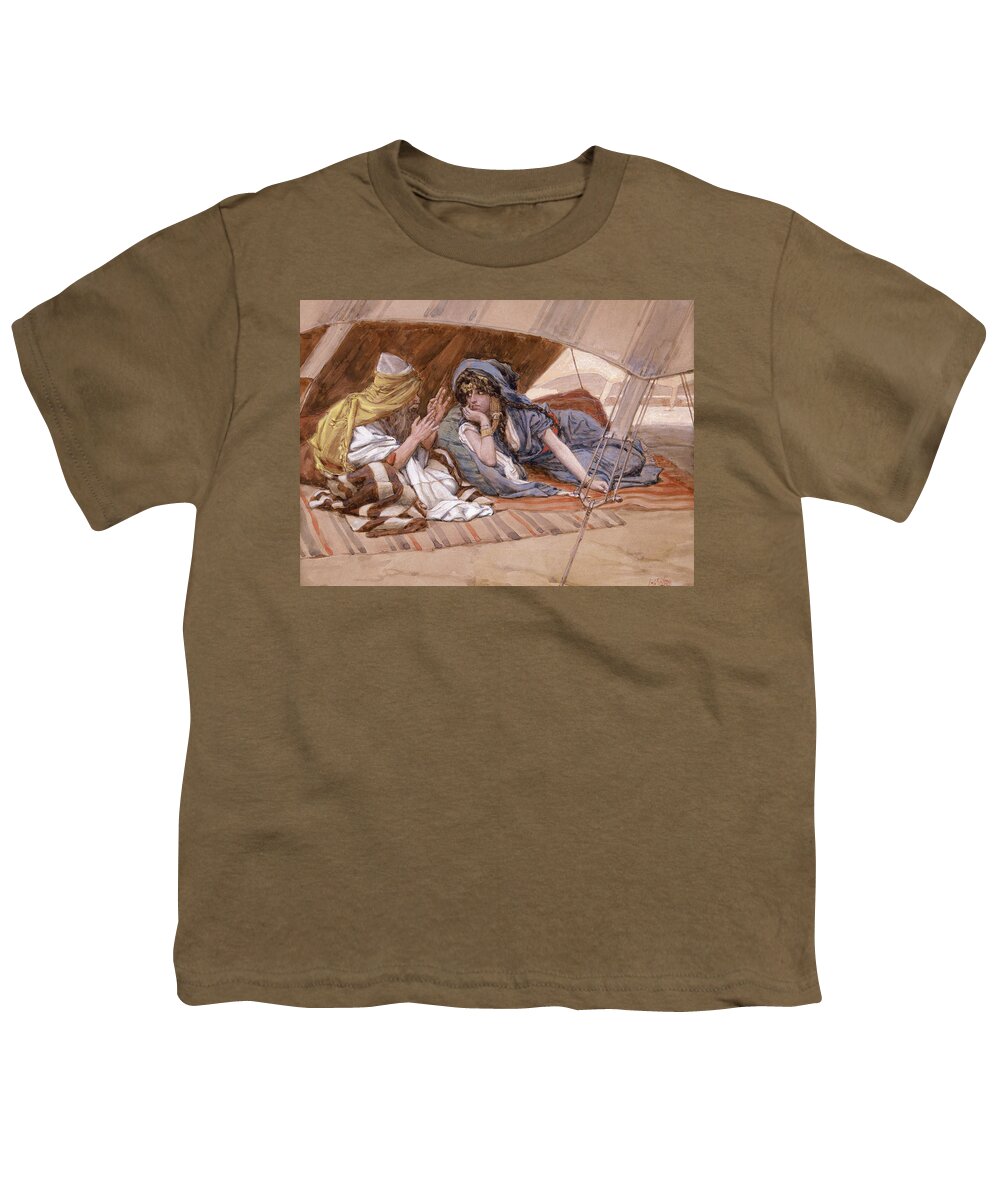 Abram's Counsel To Sarai Youth T-Shirt featuring the painting Abram's Counsel to Sarai, 1902 by James Tissot