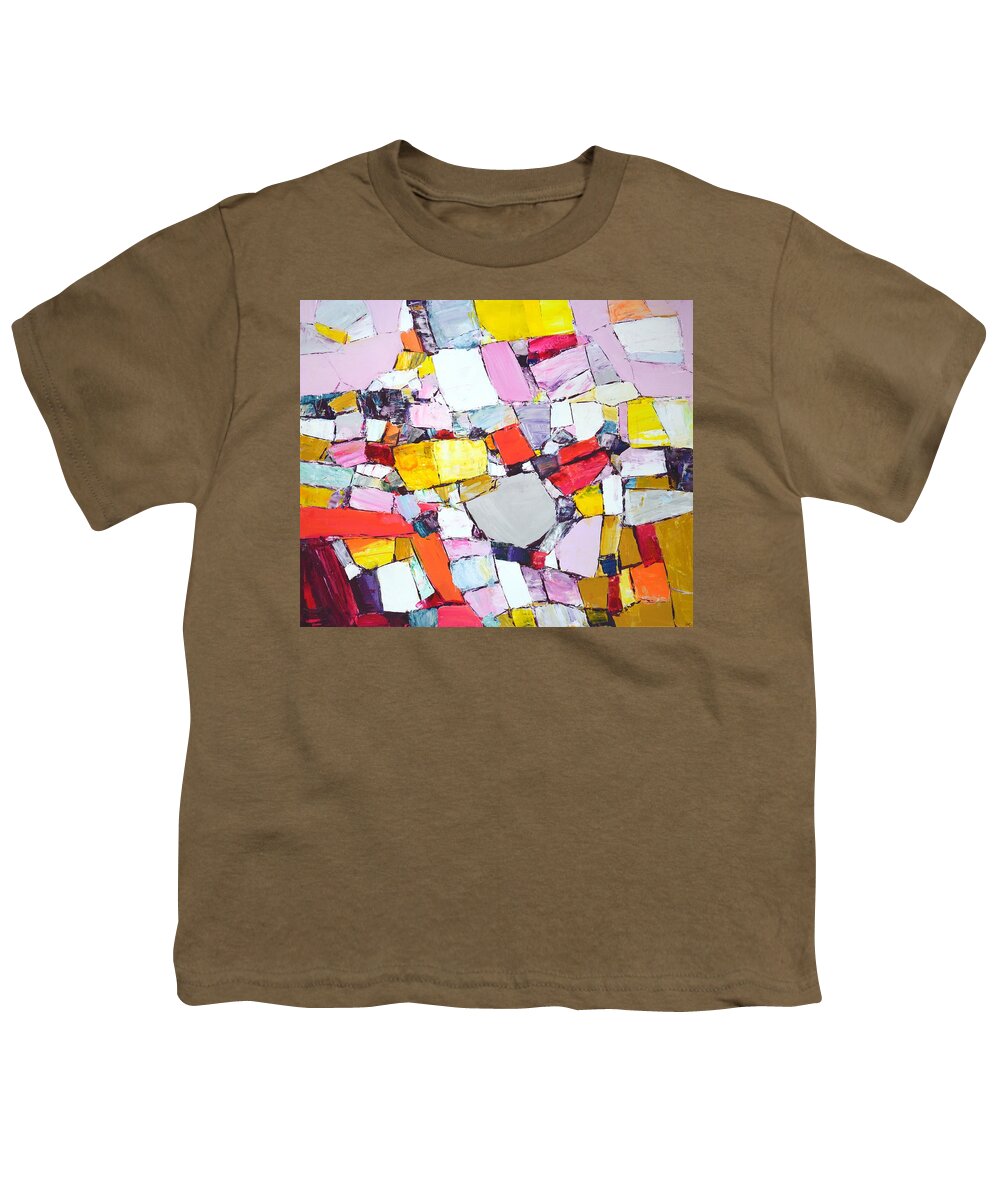Abstraction Youth T-Shirt featuring the painting Abstraction 105. by Iryna Kastsova