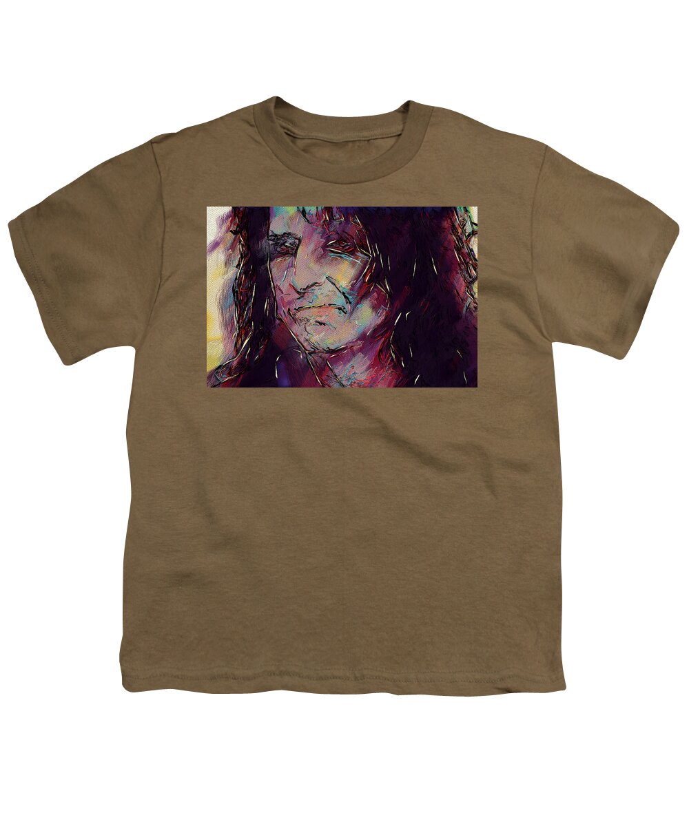 Alice Cooper Youth T-Shirt featuring the digital art Alice Cooper by David Lane