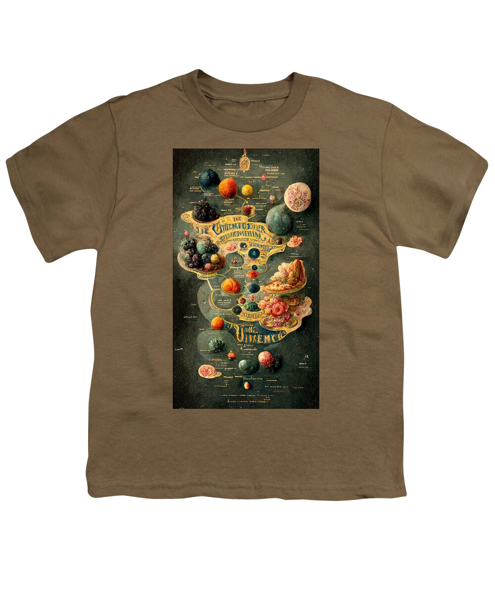 Alien Youth T-Shirt featuring the digital art Alien Map of the Universe by Nickleen Mosher