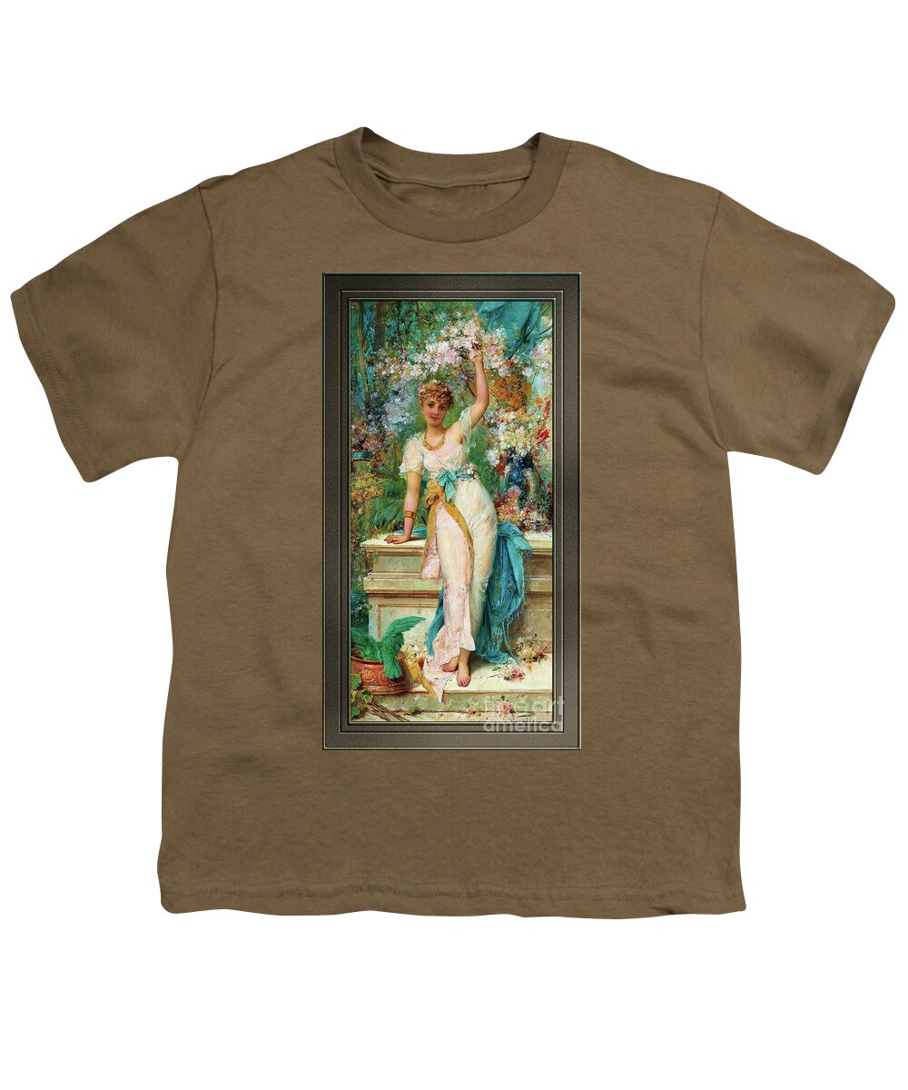 Allegory Of Spring Youth T-Shirt featuring the painting Allegory Of Spring by Joseph Bernard by Rolando Burbon