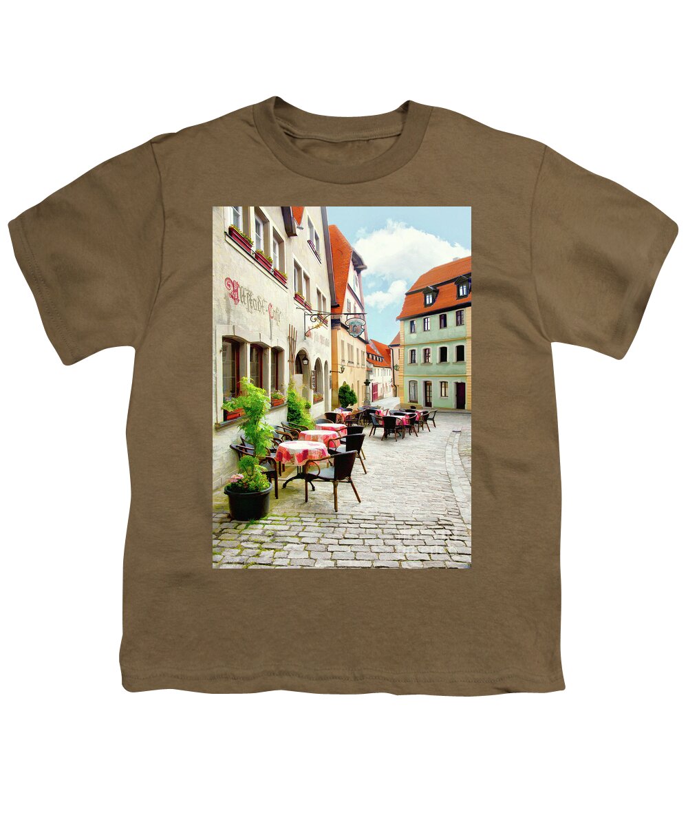 Cafe Youth T-Shirt featuring the photograph Alstadt Cafe by Sharon Foster