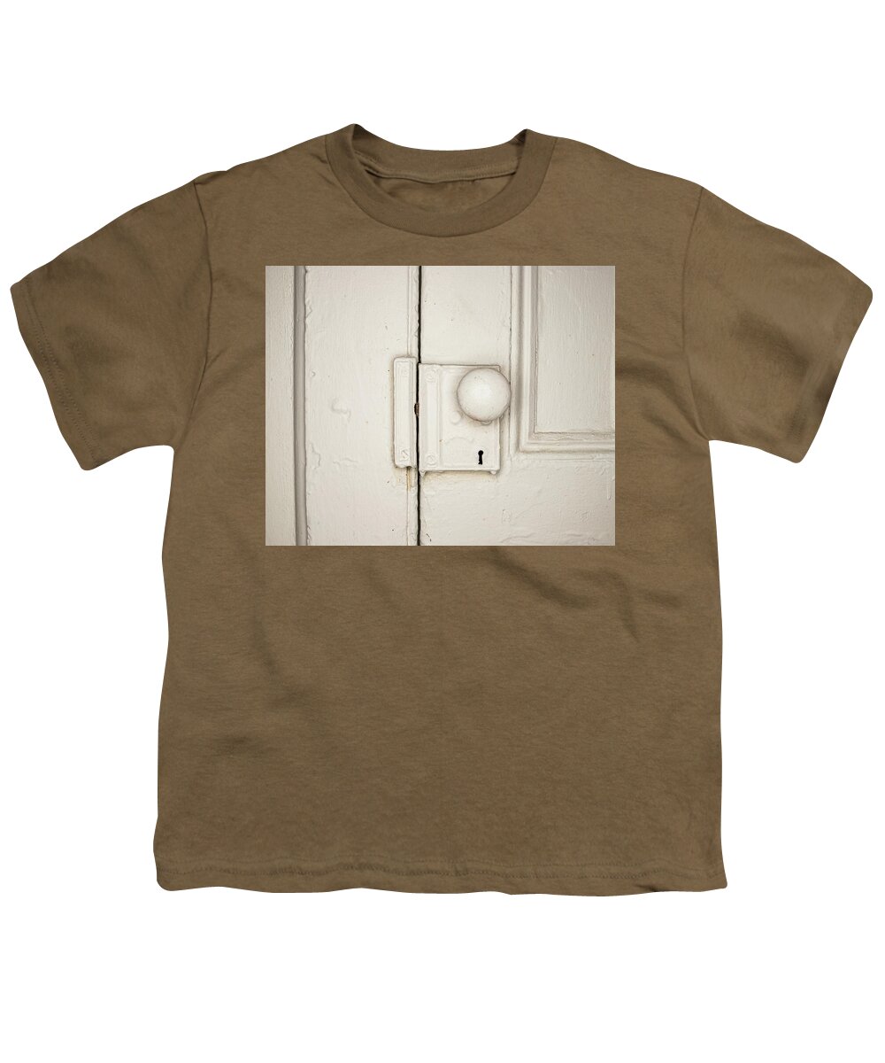 Door Youth T-Shirt featuring the photograph Antique Door Knob 4 by Amelia Pearn