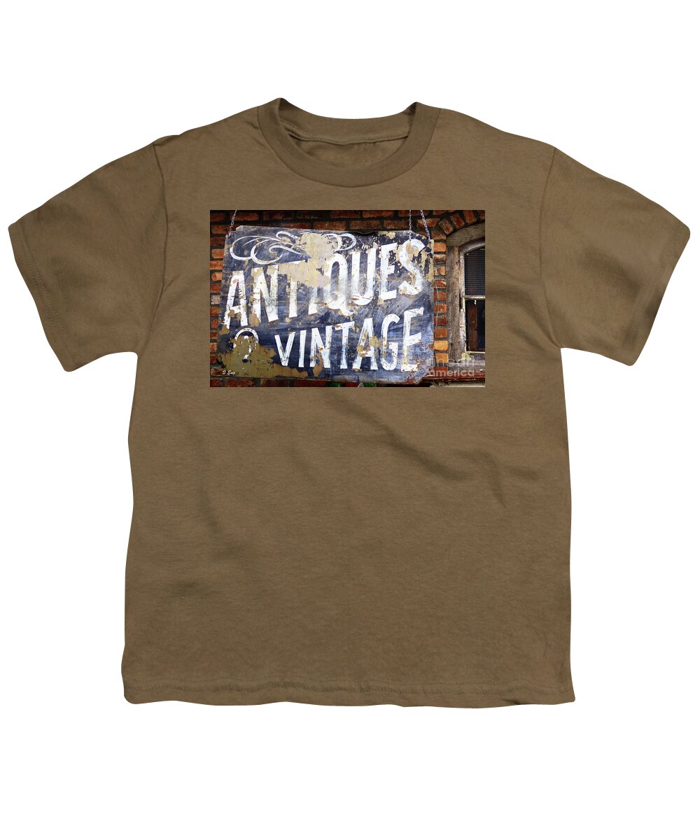 Abstract Youth T-Shirt featuring the photograph Antiques and Vintage by Sharon Williams Eng