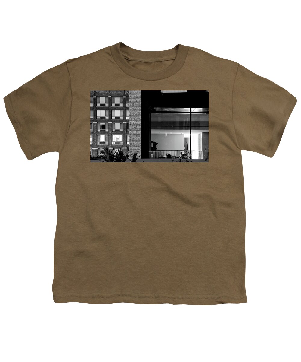 Black And White Photography Youth T-Shirt featuring the photograph Antonioni in New York by Eyes Of CC