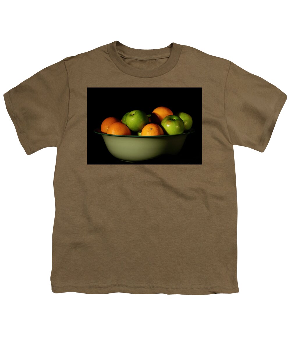 Fruit Youth T-Shirt featuring the photograph Apples and Oranges by Angie Tirado