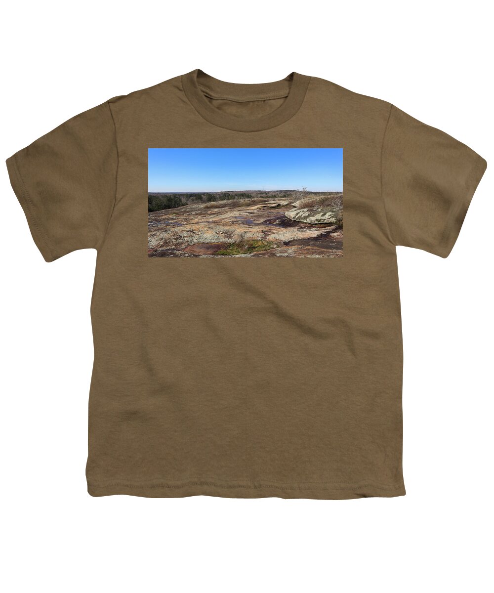 Arabia Mountain Youth T-Shirt featuring the photograph Arabia Mountain Summit View by Ed Williams