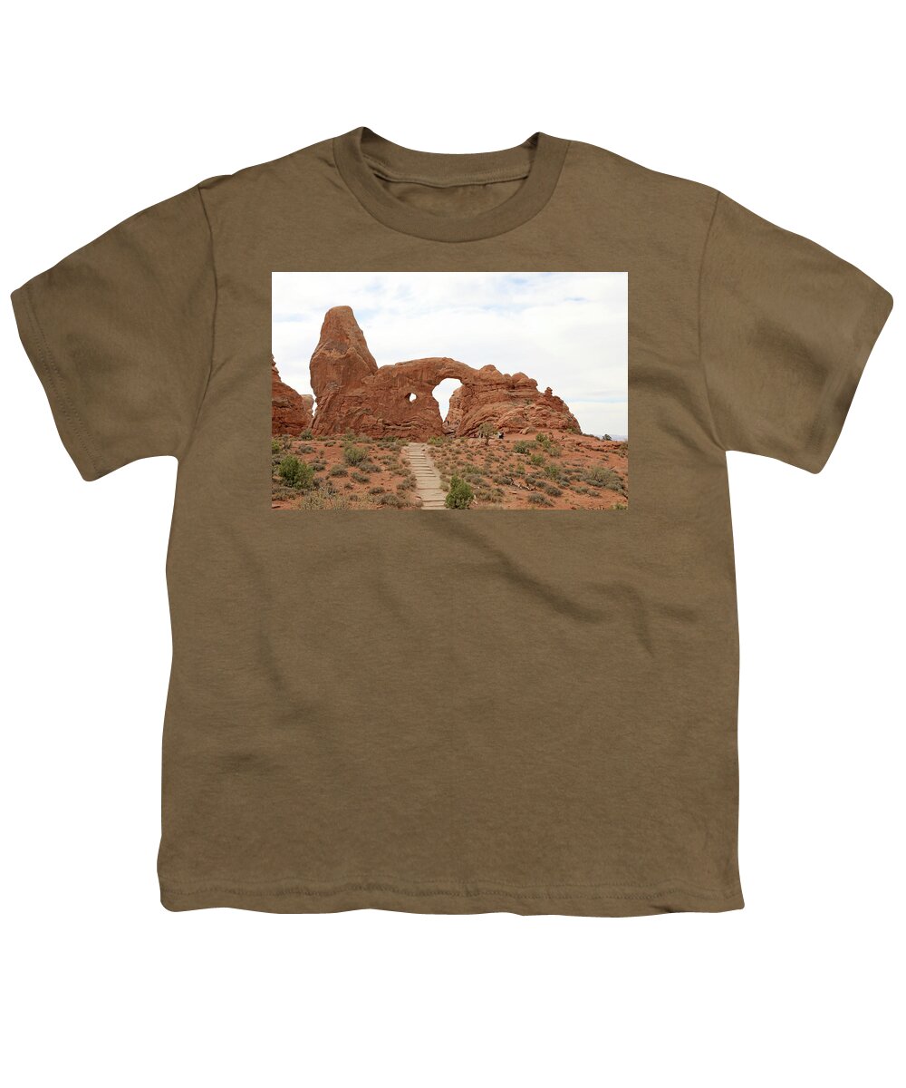 Arches National Park Youth T-Shirt featuring the photograph Arches National Park - Turret Arch by Richard Krebs