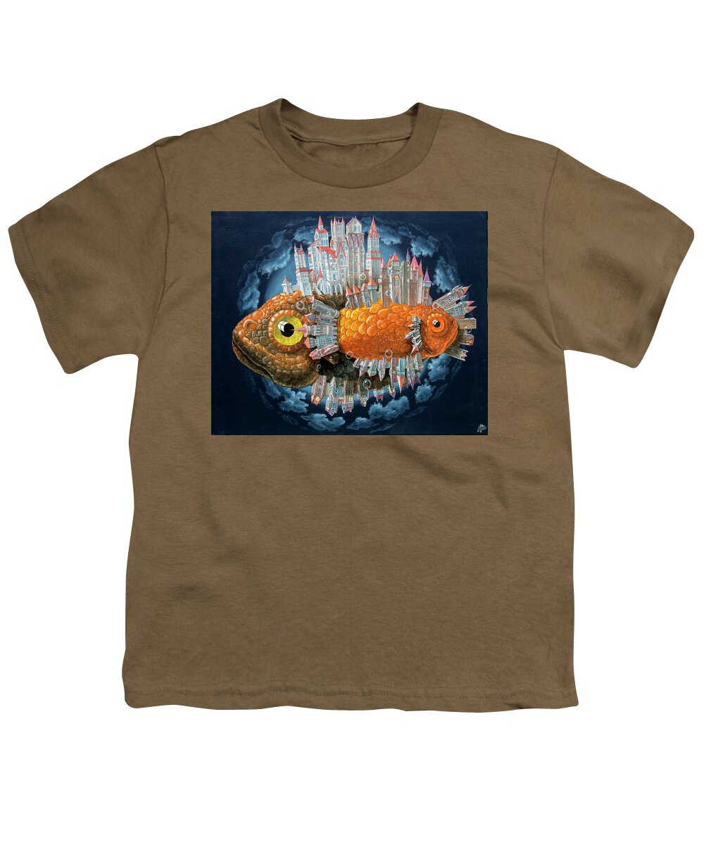 Architecture Youth T-Shirt featuring the painting Archil-Fish by Victor Molev