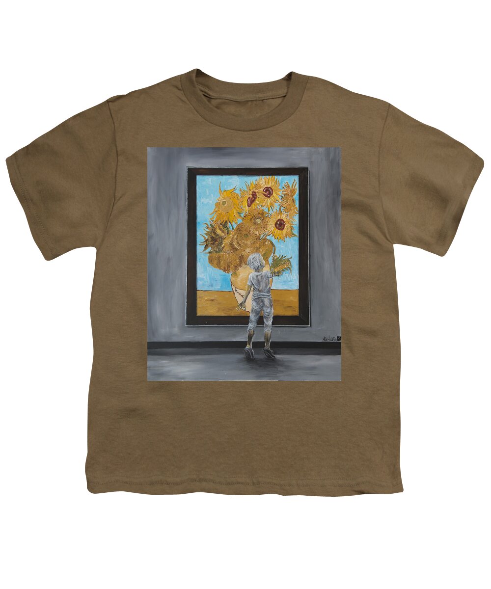 Painting Of Youth T-Shirt featuring the painting Art Collector by Nik Helbig