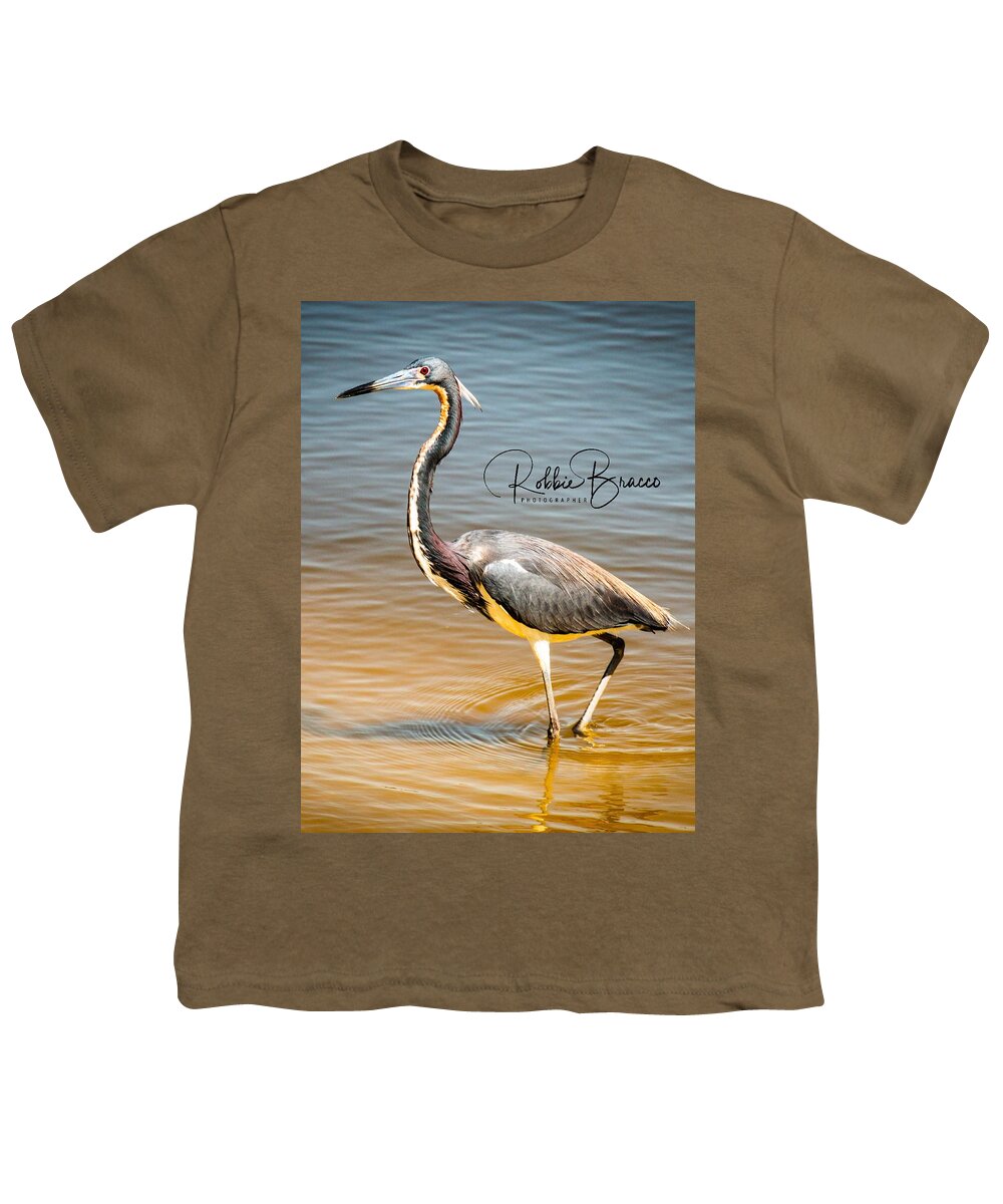 Great Youth T-Shirt featuring the photograph Great Blue Heron High resolution by Philip And Robbie Bracco