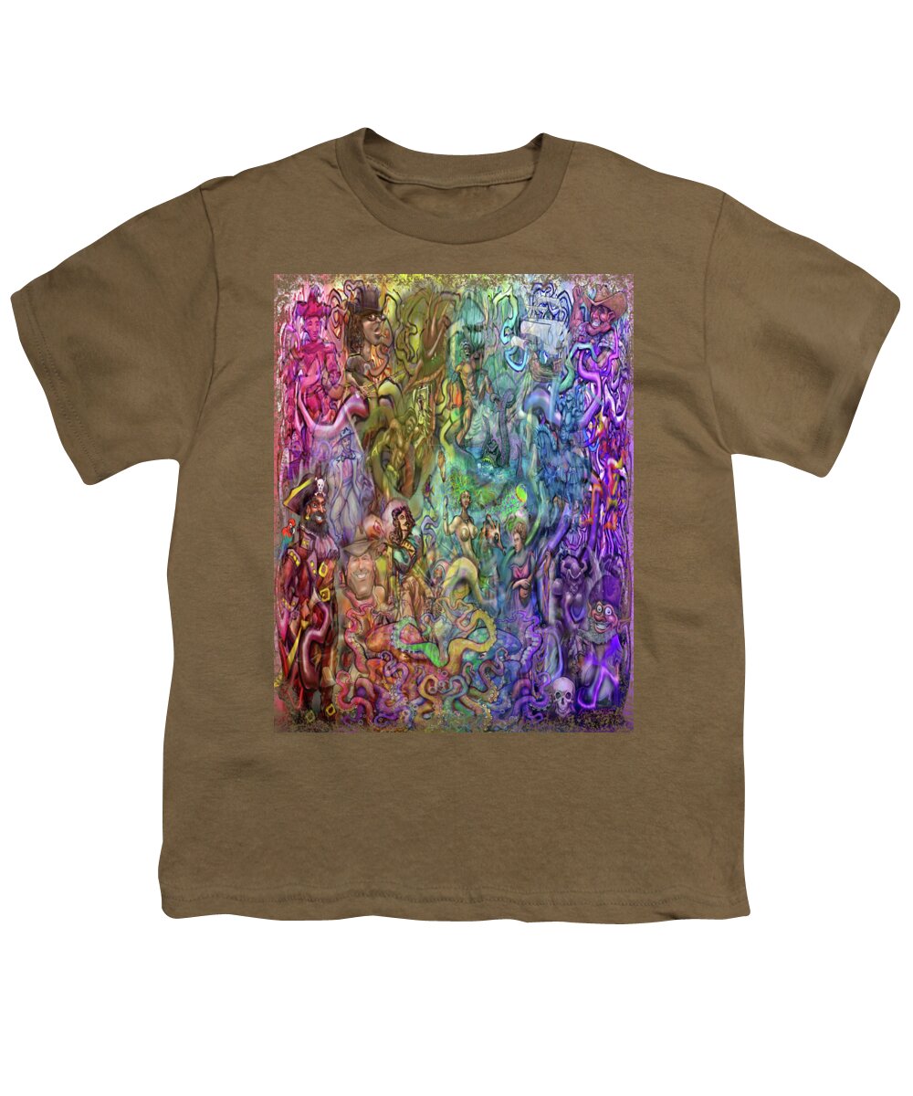 Epic Youth T-Shirt featuring the digital art Epic Interwoven Stories by Kevin Middleton