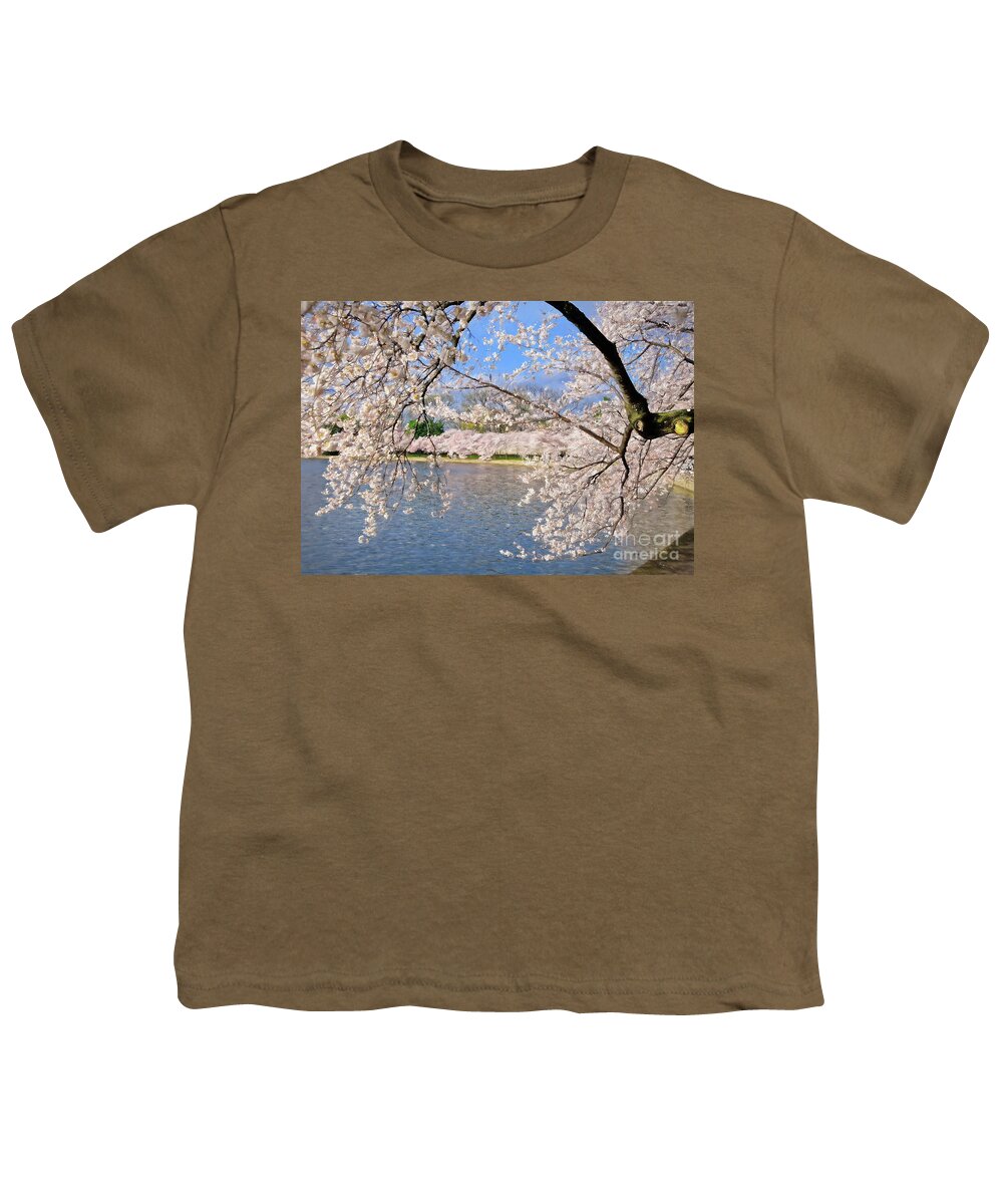 Cherry Blossom Festival Youth T-Shirt featuring the photograph At Peak Bloom by Lois Bryan