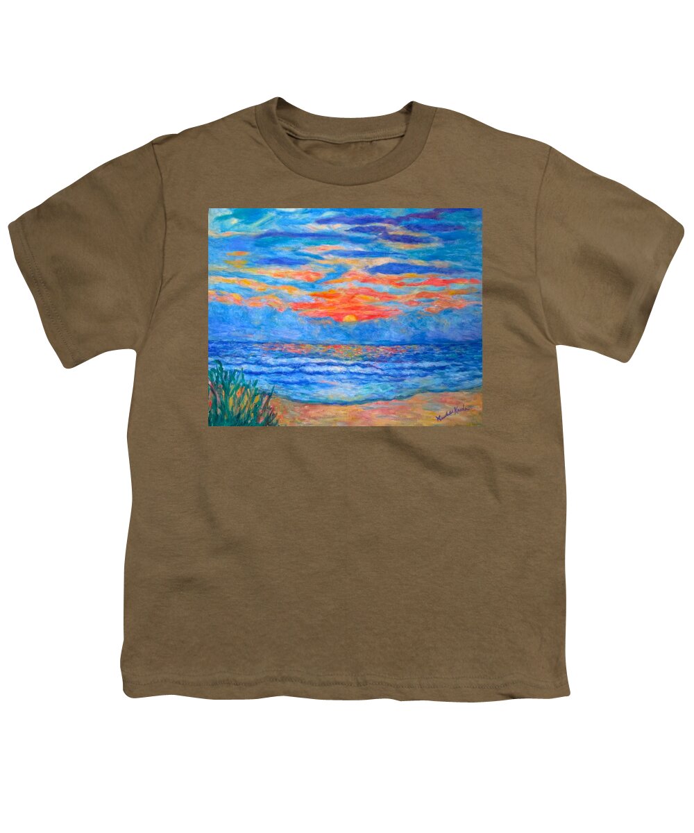 Ocean Youth T-Shirt featuring the painting Atlantic Sunrise by Kendall Kessler