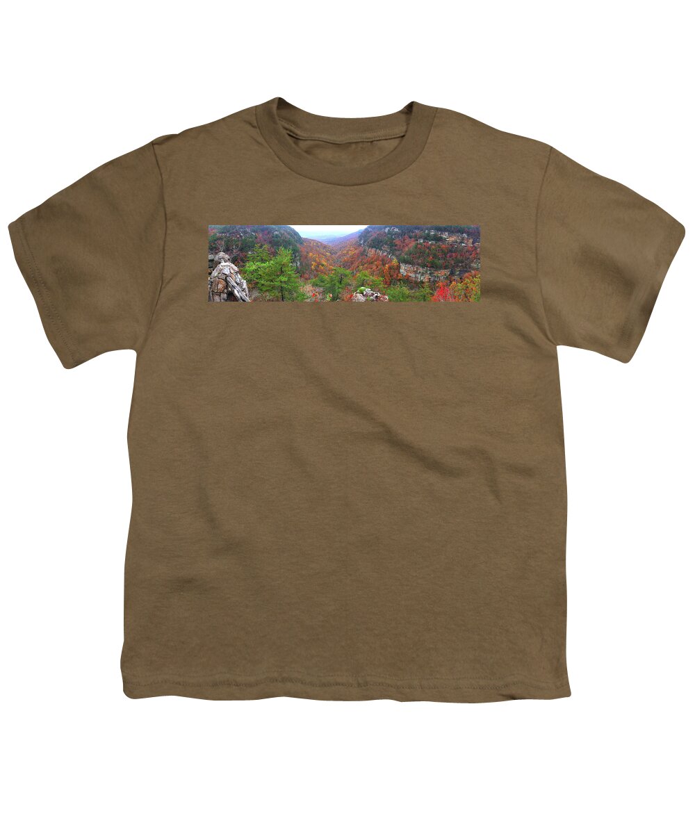 Autumn Youth T-Shirt featuring the photograph Autumn Colors Panorama by George Taylor