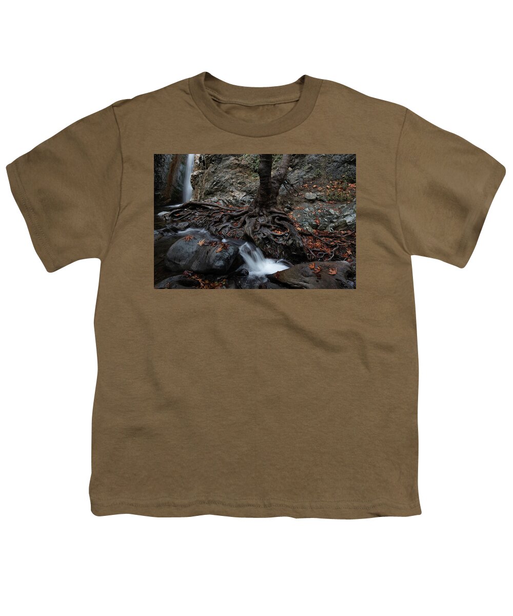 Autumn Youth T-Shirt featuring the photograph Autumn landscape in the river by Michalakis Ppalis