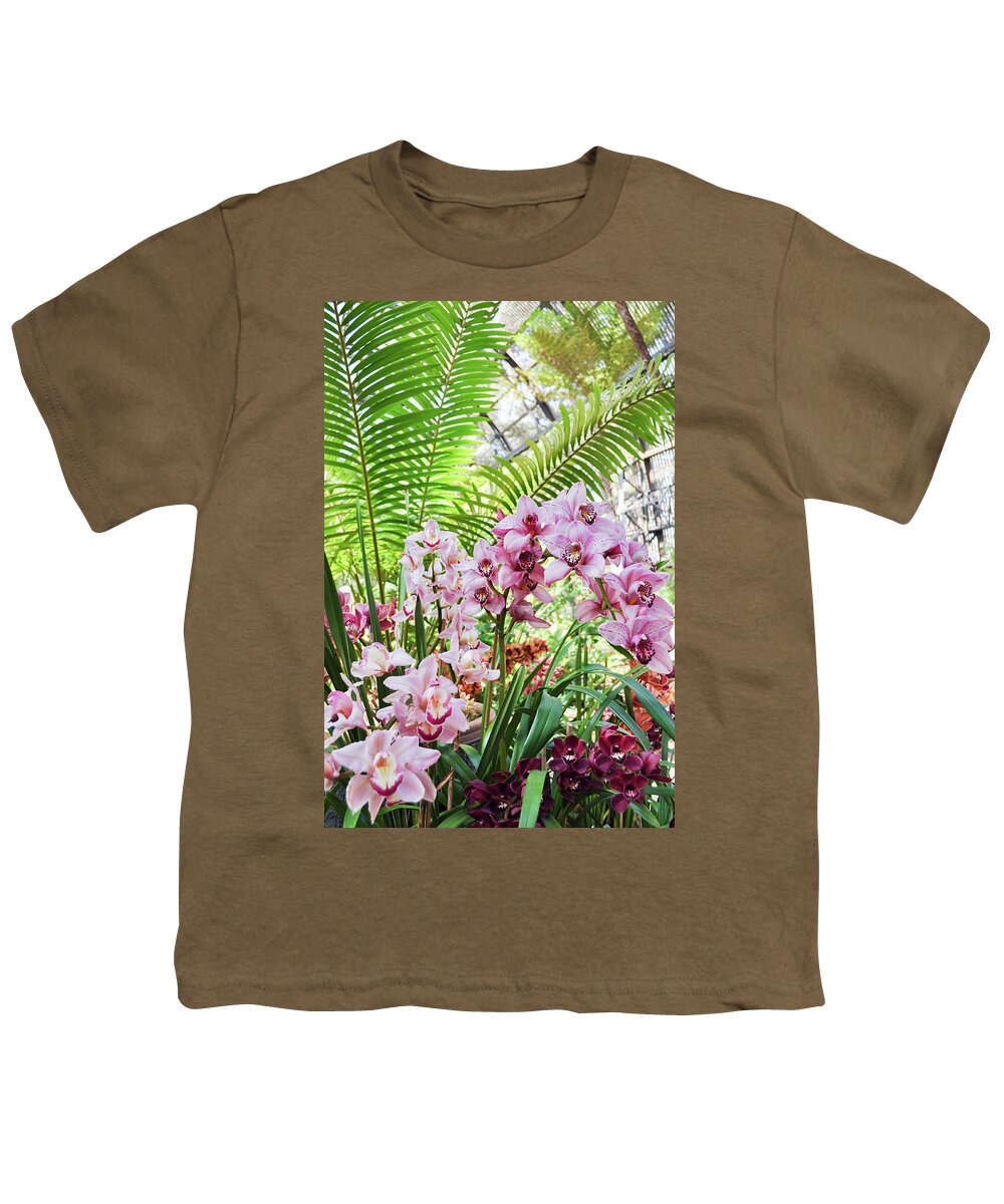 Balboa Park Youth T-Shirt featuring the photograph Balboa Park Pink Orchids by Kyle Hanson