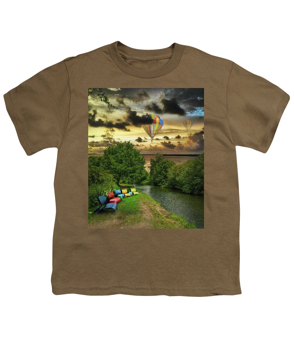 Sky Youth T-Shirt featuring the photograph Balloon Watching by Portia Olaughlin