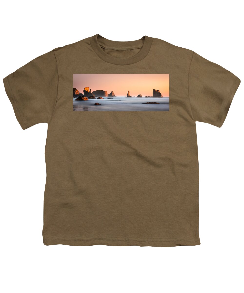 Bandon Beach Youth T-Shirt featuring the photograph Bando Beach by Peter Boehringer