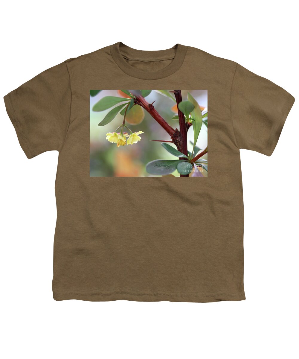 Barberry Blossom Youth T-Shirt featuring the photograph Barberry Blossom by Natalie Dowty