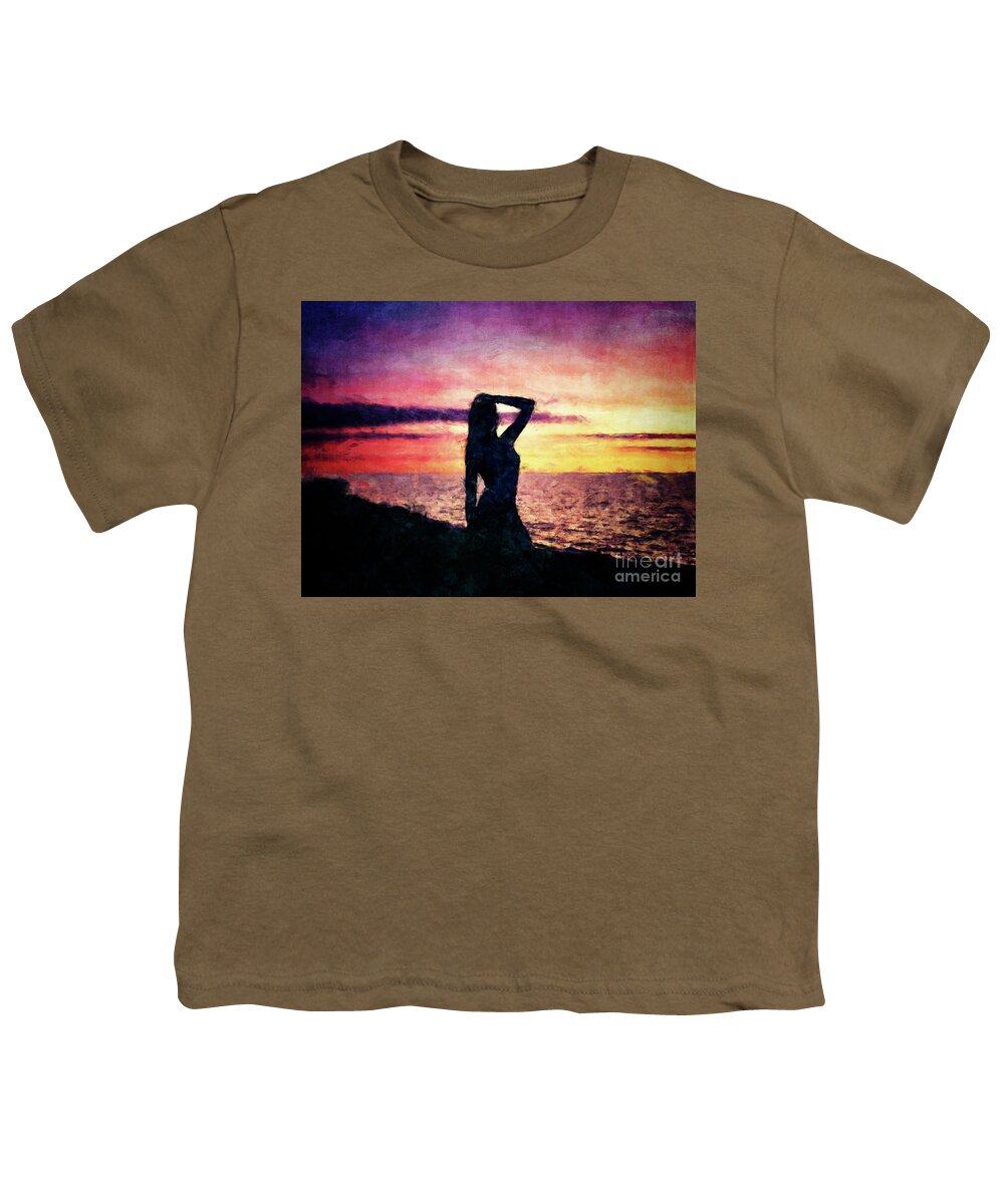 Beauty Youth T-Shirt featuring the digital art Beautiful Silhouette by Phil Perkins